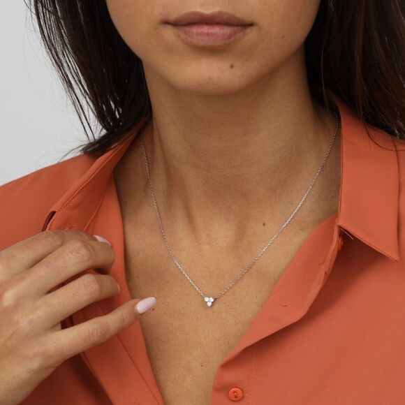 NEW Crystal Bloom Necklace Sterling Silver - Picture 12 of 12